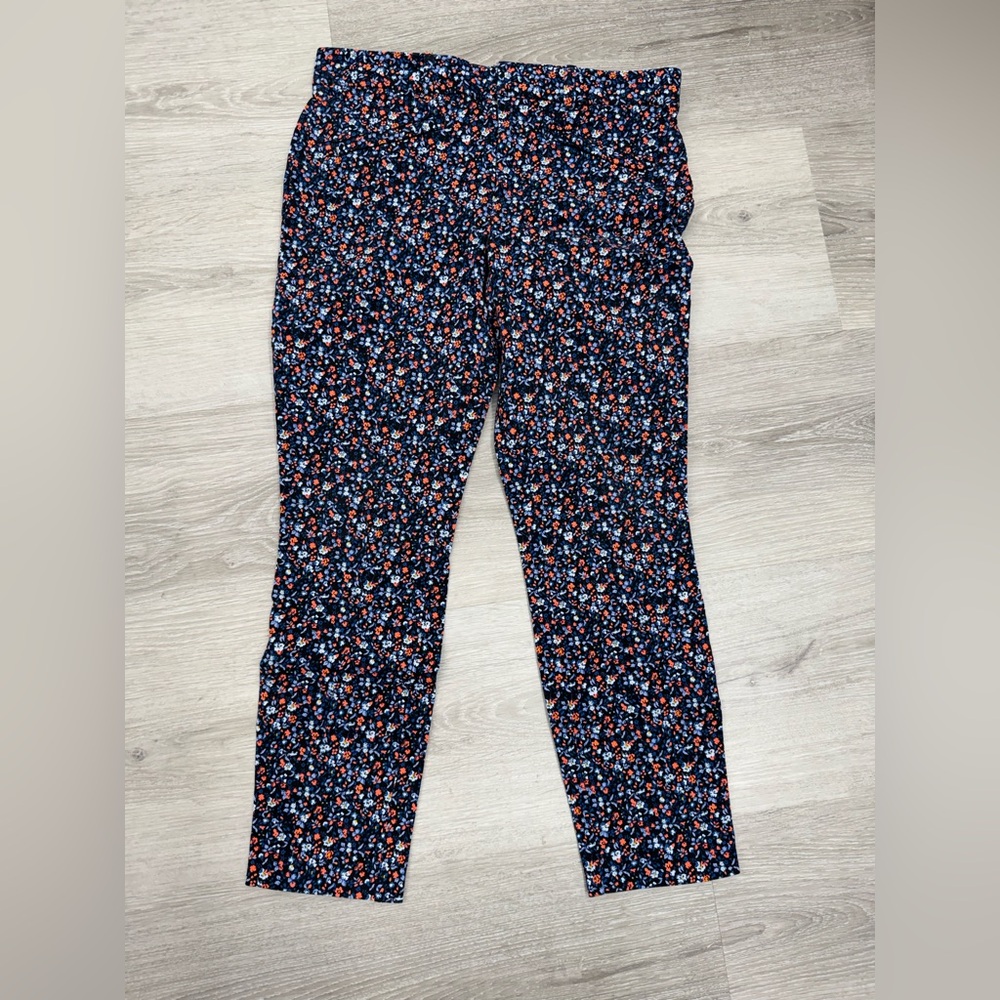 Gap Floral Skinny Ankle Cropped Pants Size 6